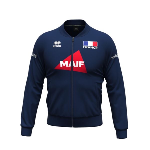 Kurtka treningowa France Markus 3.0 Maif 2024/25. Niebieskie kurtki ERREA, m, bez wzorów, z materiału, bez kaptura. Za 296.00 zł.