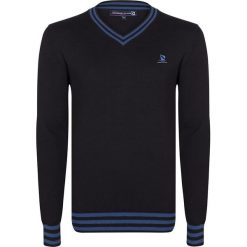 Sweter w kolorze czarnym. Czarne swetry nierozpinane Giorgio Di Mare, m, bez wzorów, z bawełny, bez kołnierzyka, bez ramiączek. W wyprzedaży za 128.95 zł.