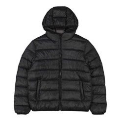 Męska Ocieplana Kurtka Z Kapturem. Czarne kurtki Champion, m, bez wzorów, z puchu, z kapturem. Za 536.99 zł.