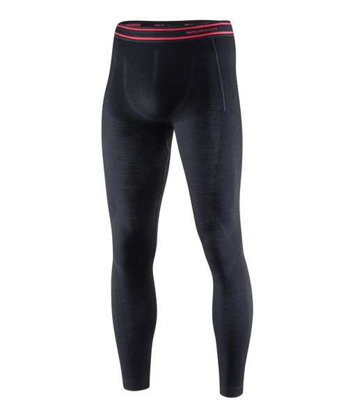 Legginsy wełniane z długą nogawką męskie Brubeck ACTIVE WOOL. Czarne legginsy długie sportowe Brubeck, m, bez wzorów, z poliamidu, trekkingowe. Za 175.00 zł.