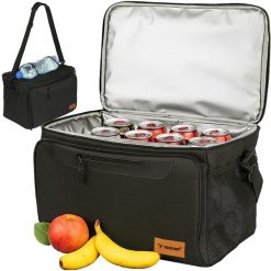 Torba Termiczna Turystyczna Plażowa Duża. Czarne torby na ramię TRIZAND, bez wzorów, z gumy, na ramię, duże, bez dodatków. Za 55.90 zł.