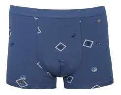 Obcisłe Bokserki, Majtki z Elastanem - Alties - Niebieskie, Znaczek Pocztowy. Niebieskie bokserki Alties, l, bez wzorów, z bawełny. Za 35.00 zł.