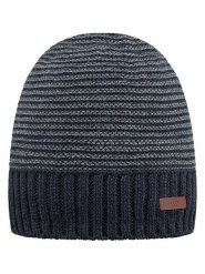 Barts Czapka "David" w kolorze granatowym rozmiar: onesize. Niebieskie czapki zimowe Barts, z aplikacjami, ze splotem. Za 98.10 zł.