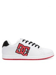DC Sneakersy GAVELER DC01704270 Biały. Białe buty sportowe casual DC, bez wzorów, ze skóry, bez zapięcia. Za 189.99 zł.