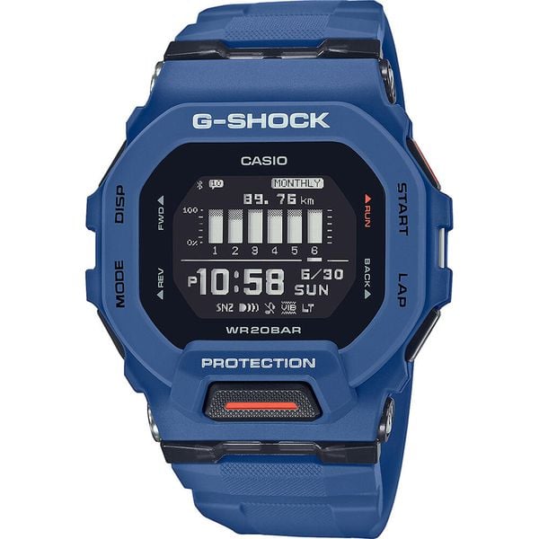 Zegarek męski Casio GBD-200-2ER, Quartz, 46mm, 20ATM. Czarne zegarki Casio. Za 641.85 zł.