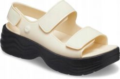 Klapki Dla Dorosłych Crocs Skyline. Brązowe klapki Crocs, z materiału. Za 209.99 zł.
