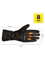 Fiskars Rękawiczki ogrodowe "Shrub Care" w kolorze czarnym rozmiar: onesize. Czarne rękawiczki Fiskars, bez wzorów, z materiału. Za 109.78 zł.