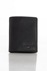 MUSTANG DENIMO HIGH WALLET MĘSKI SKÓRZANY PORTFEL POJEMNY NA KARTY PREMIUM. Czarne portfele Mustang, bez wzorów, ze skóry. Za 129.99 zł.