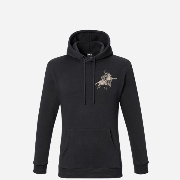 Bluza outdoorowa męska CIMAÏ COLLAB BENJAMIN JEAN JEAN. Czarne bluzy z kapturem Millet, l, bez wzorów, z bawełny, z kapturem. Za 329.00 zł.