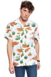 KOSZULA WRANGLER SS RESORT GLOW ORAN W59076H48 112129662. Koszule Wrangler, m, bez wzorów, bez kołnierzyka, bez ramiączek. Za 79.99 zł.