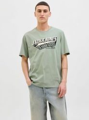 Jack & Jones Koszulka "Jjelogo" w kolorze zielonym rozmiar: L. Zielone bezrękawniki Jack & Jones, l, bez wzorów, z bawełny, bez kołnierzyka, bez ramiączek. Za 48.39 zł.