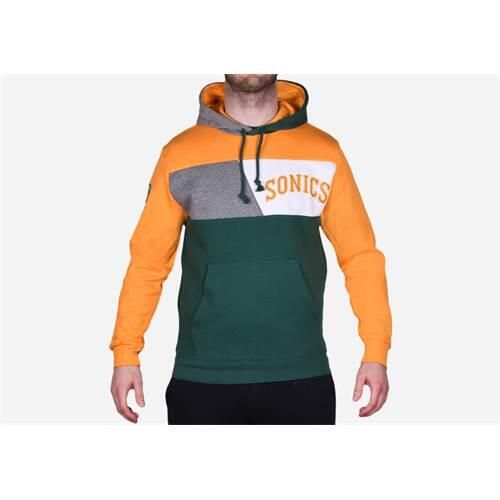 Bluza sportowa męska Mitchell & Ness Seattle Supersonics. Brązowe bluzy z kapturem Mitchell & Ness, m, bez wzorów, z kapturem. Za 517.00 zł.