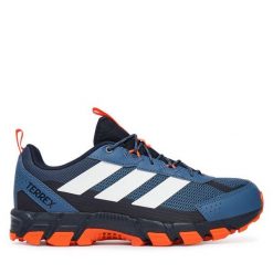 Trekkingi adidas. Niebieskie buty trekkingowe Adidas, bez wzorów, bez zapięcia. Za 299.99 zł.