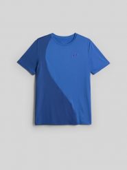 4F Koszulka do tenisa szybkoschnąca męska - niebieska XXL. Niebieskie t-shirty 4F, m, bez wzorów, z włókna, bez kołnierzyka, bez ramiączek. Za 119.99 zł.