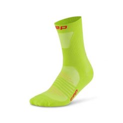 Męskie skarpety sportowe kompresyjne do połowy łydki PRO Run Ultralight CEP. Zielone odzież kompresyjna CEP, bez wzorów. Za 114.00 zł.