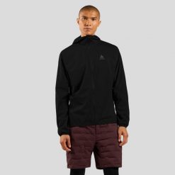 Kurtka wodoodporna męska ODLO X-Alp Waterproof Jacket. Brązowe kurtki do biegania ODLO, m, bez wzorów, bez kaptura, do biegania. Za 799.99 zł.