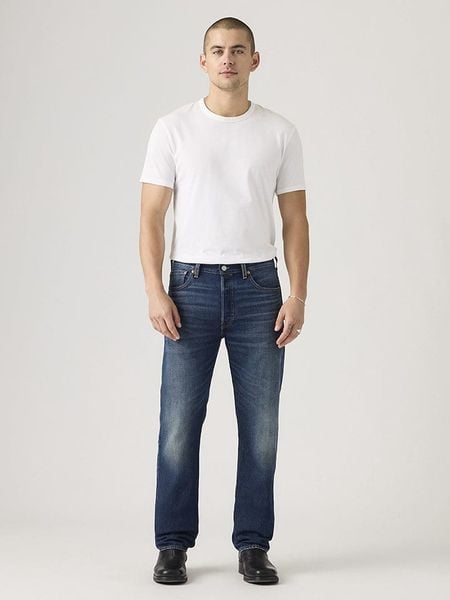 Levi's Dżinsy "501" - Straight fit - w kolorze granatowym rozmiar: W30/L32. Niebieskie jeansy Levi's®, l. Za 258.94 zł.