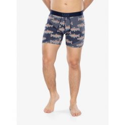 Bokserki termoaktywne męskie Saxx Quest 2.0 Boxer Fly. Niebieskie bokserki Saxx, m, bez wzorów. Za 123.99 zł.