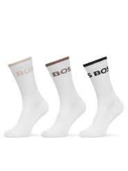 BOSS Skarpety długie 50510168 Biały. Białe skarpety Boss, bez wzorów, z bawełny. Za 109.99 zł.