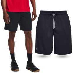 Spodenki fitness męskie UNDER ARMOUR Tech Mesh Shorts Szorty. Czarne krótkie spodenki sportowe Under Armour, m, bez wzorów, z meshu. Za 119.99 zł.
