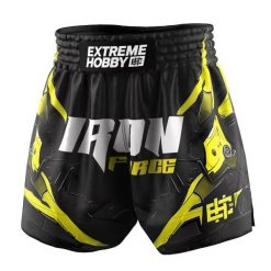 Spodenki Muay Thai męskie EXTREME HOBBY IRON FORCE. Żółte szorty EXTREME HOBBY, m, bez wzorów, z poliesteru, sportowe. Za 209.00 zł.