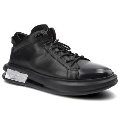 Czarne Sneakersy John Doubare Męskie Skórzane Buty. Czarne buty sportowe casual John Doubare, bez wzorów, z futra, bez zapięcia. Za 549.00 zł.