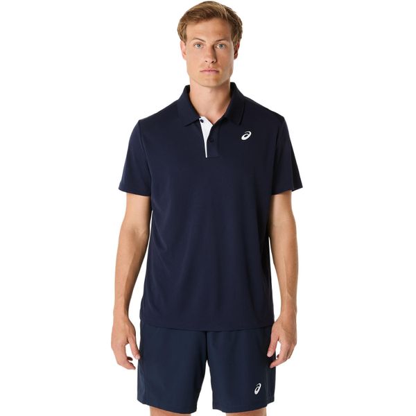 Polo Asics Court. Niebieskie koszulki polo ASICS, bez wzorów, bez kołnierzyka, bez ramiączek, tenisowe. Za 196.00 zł.
