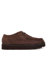 Clarks Półbuty Meare Walla 26182840 Brązowy ciemny. Brązowe eleganckie półbuty Clarks, bez wzorów, ze skóry, bez obcasa, bez zapięcia. Za 479.99 zł.