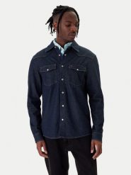 Tommy Jeans Koszula jeansowa Western DM0DM23022 Granatowy Regular Fit. Niebieskie koszule Tommy Jeans, m, bez wzorów, z bawełny, bez kołnierzyka, bez ramiączek. Za 409.99 zł.