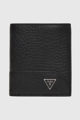 GUESS Czarny portfel męski Torino Bifold. Czarne portfele Guess, z aplikacjami, ze skóry. W wyprzedaży za 237.99 zł.