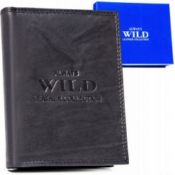 Portfel skórzany Always Wild AW-N4-MAL czarny. Czarne portfele Always Wild, bez wzorów, ze skóry. Za 45.00 zł.