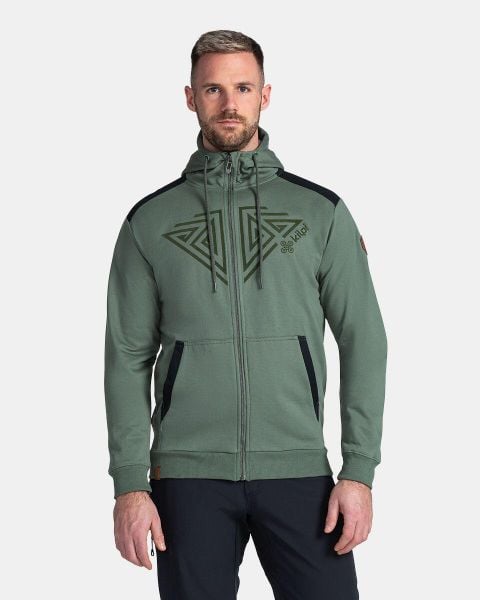 Męska bluza Kilpi ADELAN-M. Zielone bluzy z kapturem Kilpi, m, bez wzorów, z bawełny, z kapturem. Za 189.67 zł.