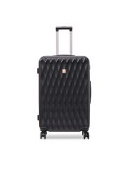 Semi Line Walizka duża T5722-4 Czarny. Czarne walizki Semi-line, bez wzorów, z tworzywa sztucznego, duże. Za 249.99 zł.