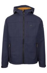 Trespass Piber - męska kurtka softshell Tp-75 - Navy Marl. Niebieskie kurtki Trespass, m, z aplikacjami, z gumy, bez kaptura. Za 357.99 zł.