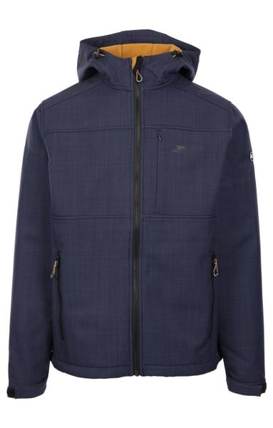 Trespass Piber - męska kurtka softshell Tp-75 - Navy Marl. Niebieskie kurtki Trespass, m, z aplikacjami, z gumy, bez kaptura. Za 364.99 zł.
