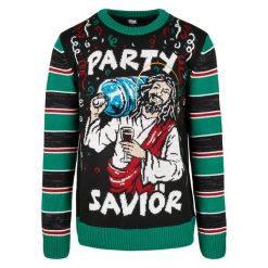 Bluza Urban Classics savior christmas. Czarne bluzy Urban Classics, m, bez wzorów, bez kaptura. Za 243.50 zł.