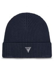 Guess Czapka M5YZ03 Z3FB1 Granatowy. Niebieskie czapki zimowe Guess, z aplikacjami, z bawełny. Za 174.99 zł.