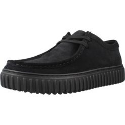 Buty CLARKS TORHILL LO Czarny. Czarne buty turystyczne Clarks, bez wzorów, z materiału, bez zapięcia, trekkingowe. Za 510.45 zł.
