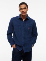 Tommy Jeans koszula z sztruksu Mężczyźni Comfort Fit Bawełna (100%) niebieski, XL. Niebieskie koszule Tommy Jeans, m, bez wzorów, z bawełny, bez kołnierzyka, bez ramiączek. Za 409.95 zł.