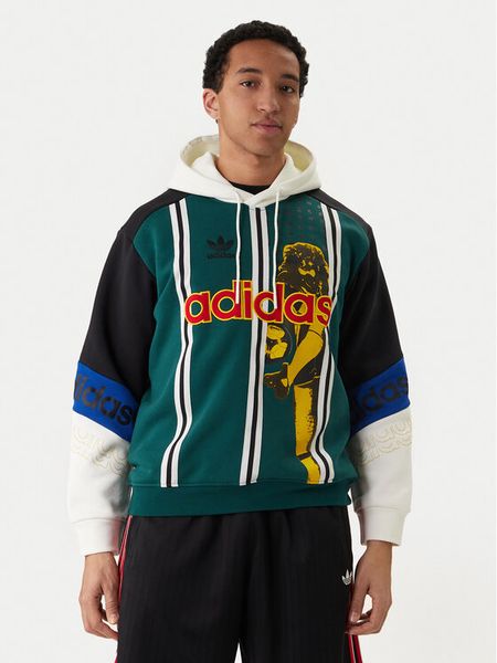 Adidas Bluza Archive Football Graphic KD1438 Zielony Loose Fit. Zielone bluzy Adidas, m, bez wzorów, z bawełny, bez kaptura. Za 261.99 zł.