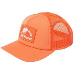 Czapka trucker Helly Hansen. Brązowe czapki z daszkiem Helly Hansen, bez wzorów, z bawełny. Za 177.00 zł.