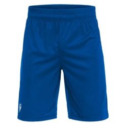 Spodenki treningowe Macron Curium. Niebieskie krótkie spodenki sportowe Macron, s, bez wzorów, z tkaniny. Za 121.00 zł.