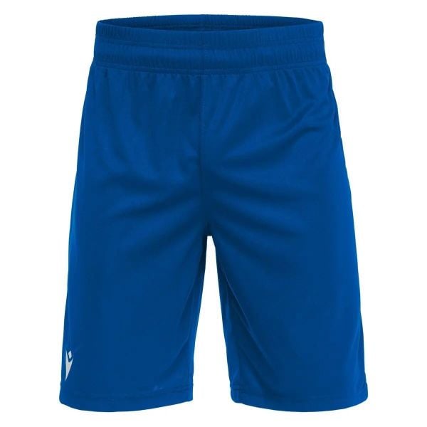 Spodenki treningowe Macron Curium. Niebieskie krótkie spodenki sportowe Macron, s, bez wzorów, z tkaniny. Za 121.00 zł.