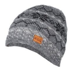 Czapka Zimowa, Szara w Śnieżki, Ciepła, Podszyta Polarem, Męska -Pako Jeans. Szare czapki zimowe Pako Jeans, bez wzorów, z jeansu. Za 45.00 zł.