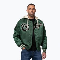 Kurtka męska Pitbull Mason San Diego Baseball Hooded. Zielone kurtki PITBULL, m, bez wzorów, z poliamidu, bez kaptura. Za 389.99 zł.