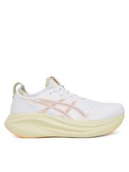Asics Buty do biegania Gel-Nimbus 27 1011B958 Biały. Białe buty do biegania ASICS, bez wzorów, z materiału, bez zapięcia, do biegania. Za 689.99 zł.