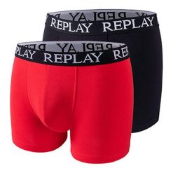 Bokserki Męskie (zestaw 2 Sztuk). Czarne bokserki Replay, l, bez wzorów. Za 160.99 zł.