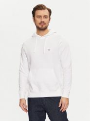 Tommy Hilfiger Bluza Essential MW0MW37235 Biały Regular Fit. Białe bluzy Tommy Hilfiger, m, bez wzorów, z bawełny, bez kaptura. Za 259.99 zł.