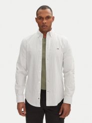 Tommy Jeans Koszula DM0DM20668 Zielony Slim Fit. Zielone koszule Tommy Jeans, l, bez wzorów, z bawełny, bez kołnierzyka, bez ramiączek. Za 189.99 zł.