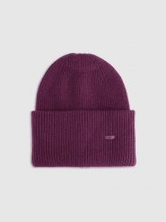 4F Czapka beanie uniseks - fioletowa Uniwersalny. Fioletowe czapki zimowe 4F, bez wzorów, z materiału. Za 69.99 zł.